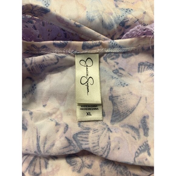 Jessica Simpson Women Size XL Extra Large Floral Lace Racerback Nightgown New - Picture 8 of 11